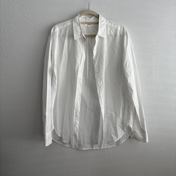 XiRENA White Beau Button Down Cotton Shirt - Size Medium - Picture 3 of 7